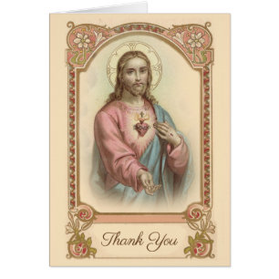 Católico Corazón Sagrado de Jesús Pésame Agradecim