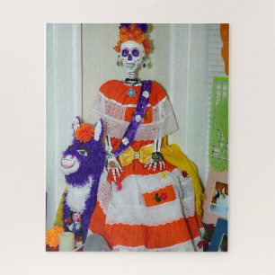 Catrina en un rompecabezas de burro