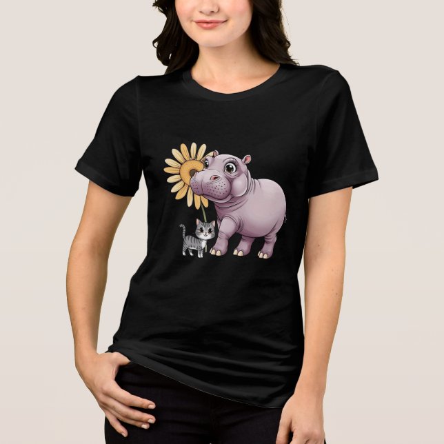 Cats-a-tonic de camisetas Hippo y Cat (estilo 1) (Anverso)