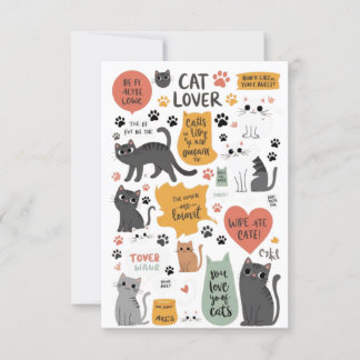 Cats Lover T-Shirt - Corta y divertida camiseta de