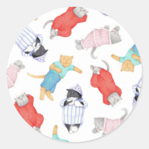 CATS PAJAMAS Pequeños Pegatinas Redondos