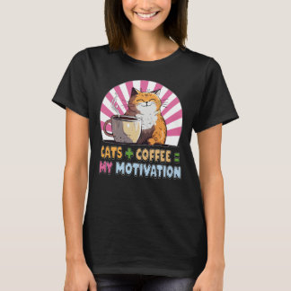 Cats Plus Coffee Es Igual A Mi Camiseta De Motivac