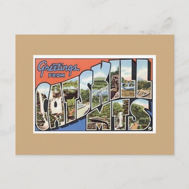 Catskill Mts. Postal de cosecha (Anverso)