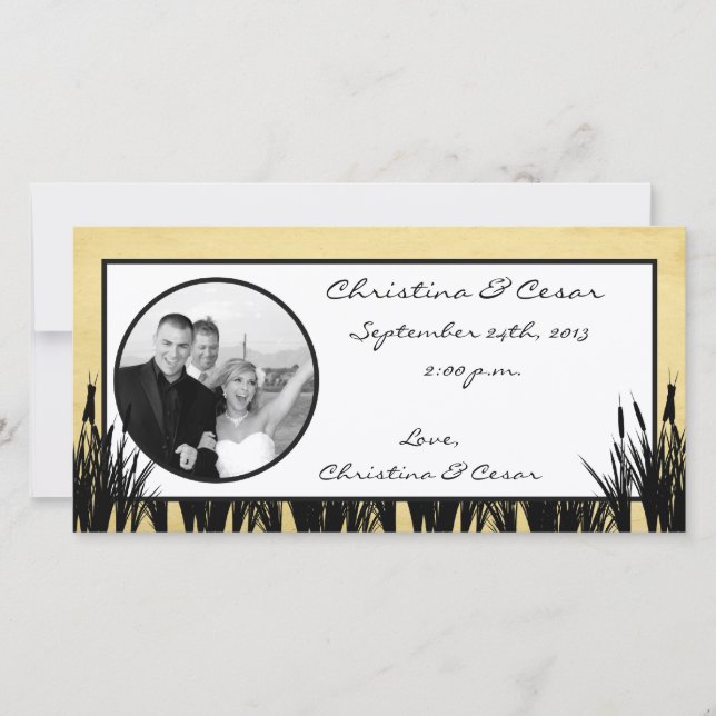 Cattail/Dragonfl, Invitación fotográfica de compro (Anverso)