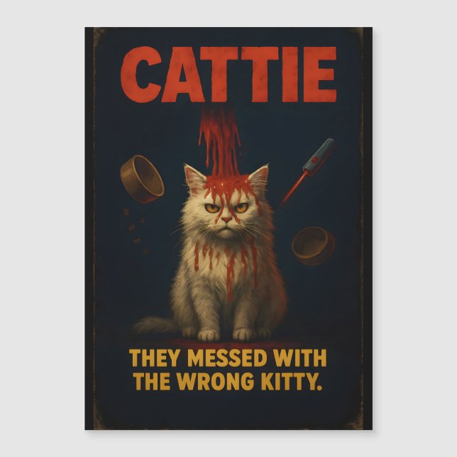 CATTIE – Divertida Parodia de Gato de Terror (Anverso)