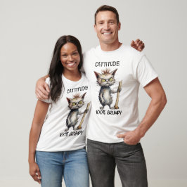 Cattitude 100% Grumpy Cats camiseta