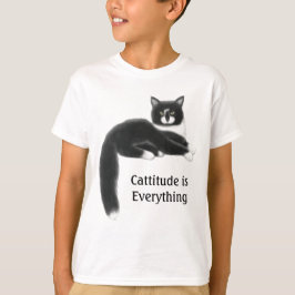 Cattitude es todo embroma la camiseta