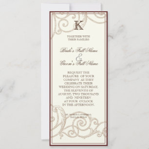 Cattleya Orchid taupe brown - Invitación a la boda