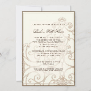 Cattleya Orchid taupe brown - Invitación a la duch