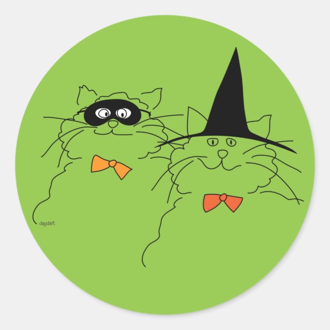 Catty Halloween Pegatina (Anverso)