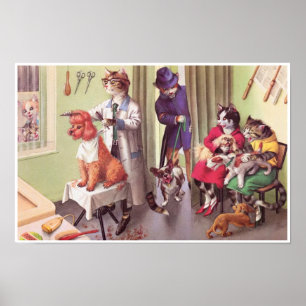 CATWALKS: Bulldog en el arte Poster de Barbers