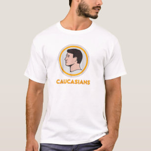 "Caucásicos" satíricos parodian camisetas - Estado