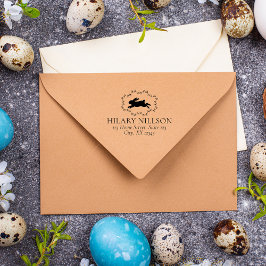 Caucho Apilamiento de tarjeta de Pascua | Sello de conejo