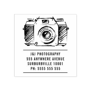 Caucho Artista SLR Fotógrafo de cámara de cine Sello de