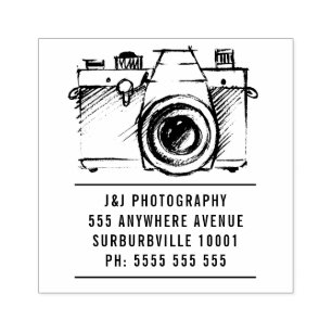 Caucho Artista SLR Fotógrafo de cámara de cine Sello de