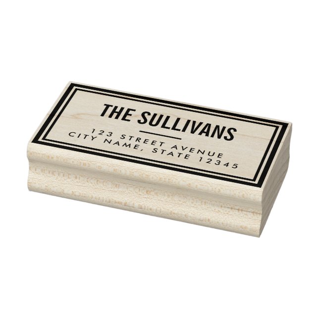 Caucho Audaz Sello de Madera Personalizado Moderno (Sello)