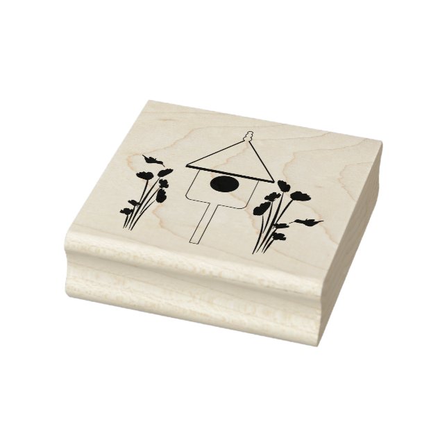 Caucho Aves con Hummingbirds Sello de Arte Maderero (Sello)