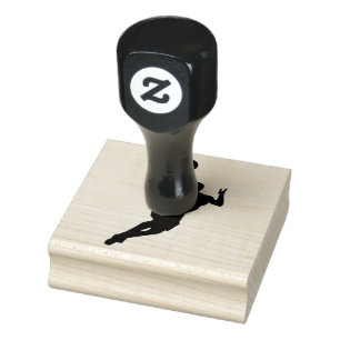 Caucho Baloncestistas Diseño Sello de madera