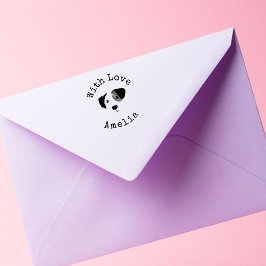 Caucho Cachorro personalizado con sello de goma de amor