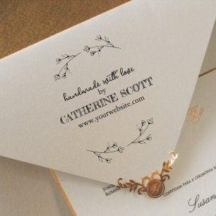 Caucho Crea tu propio elegante sello de goma de nombre a 