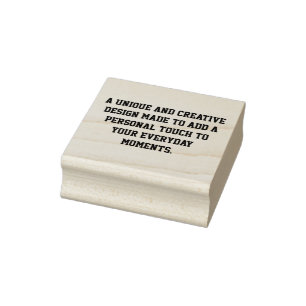 Caucho Crea tu propio sello de arte de madera de 2" x 2"