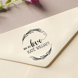 Caucho Crear su propio nombre a mano Sello de goma