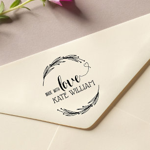 Caucho Crear su propio nombre a mano Sello de goma