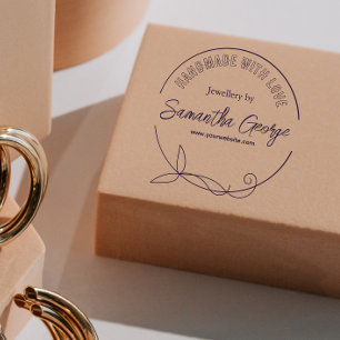 Caucho Crear su propio nombre hecho a mano Mini sello de 