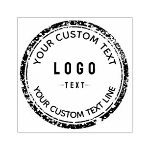 Caucho Crear su propio sello de goma de logotipo comercia