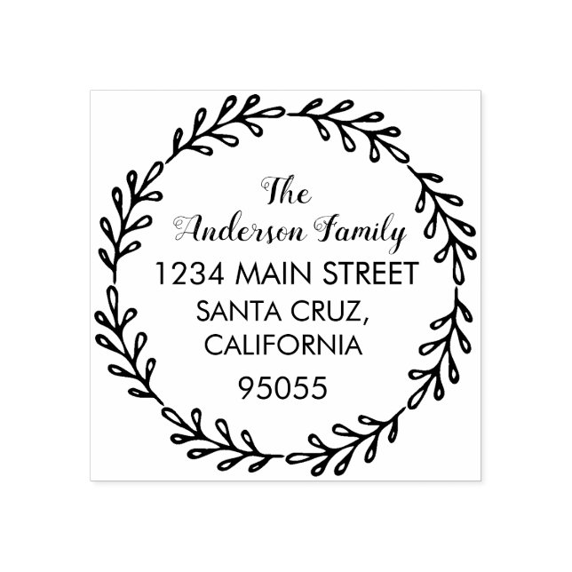 Caucho Crear su propio sello de goma redondeada simple y  (Impresión)