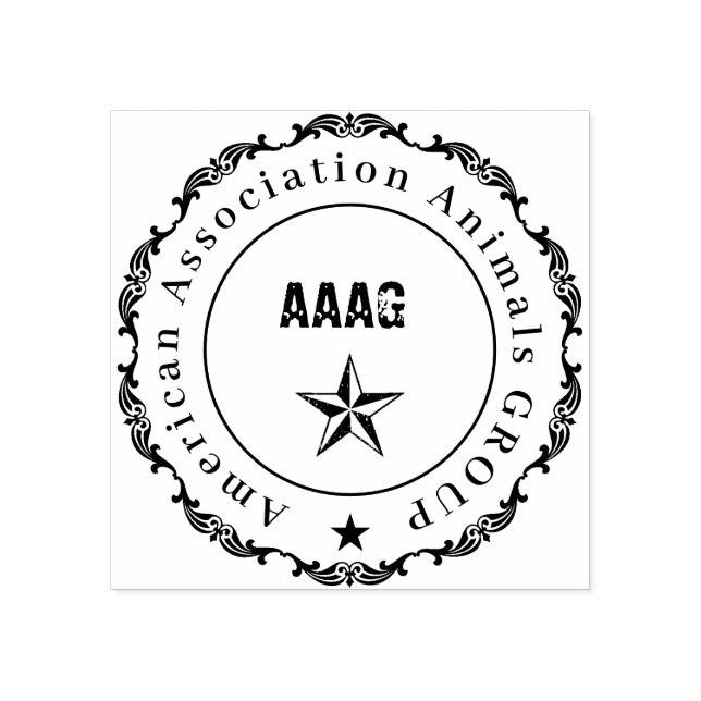 Caucho Crear un sello redondo con diseño de estrellas (Impresión)