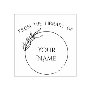 Caucho De La Biblioteca De - Sello De Libro Personalizado