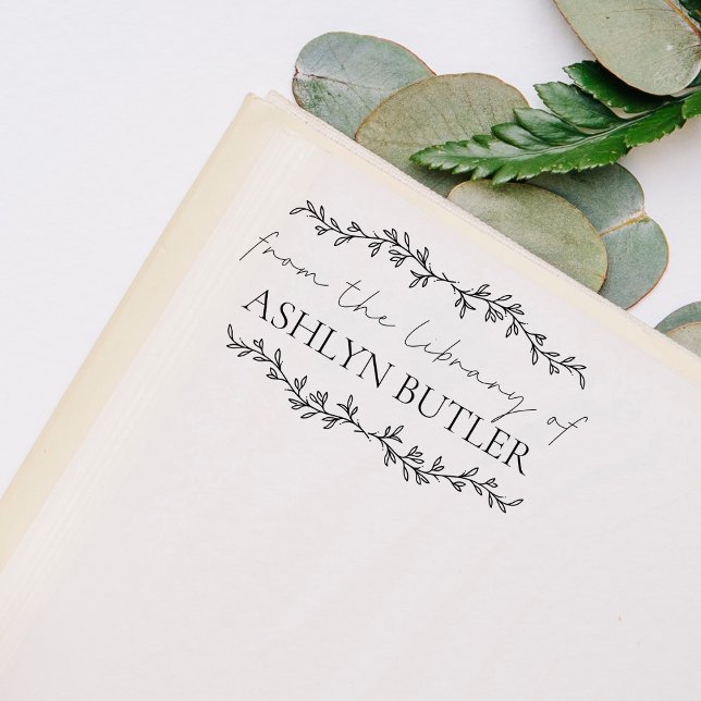 Caucho Desde el sello de madera de la biblioteca de nombr (Subido por el creador)