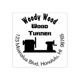 Caucho Dirección de encargo de Woodturner del sello de