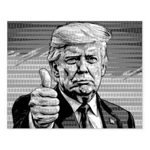CAUCHO DONALD TRUMP PULGAR ARRIBA GRAN SELLO DE GOMA