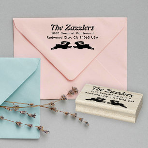 Caucho Dos Bunnids Nombre Y Devolver El Sello De Goma De 