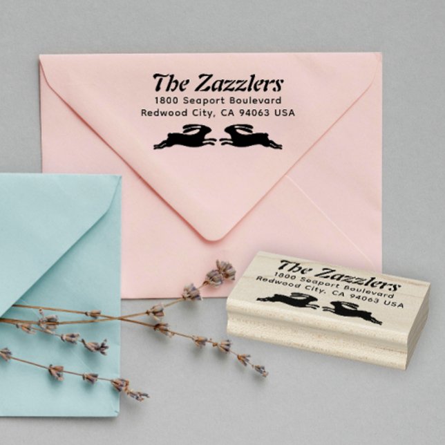 Caucho Dos Bunnids Nombre Y Devolver El Sello De Goma De  (Subido por el creador)