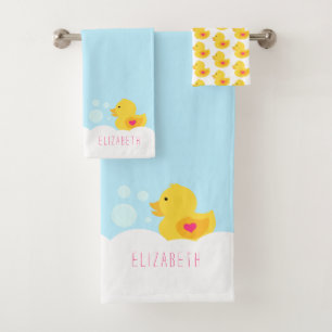 Caucho Ducky Con Corazón Rosa