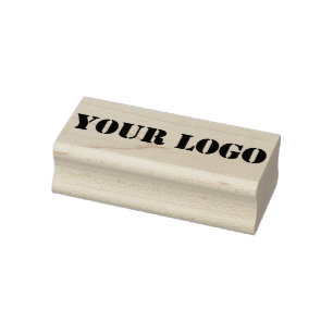 Caucho Ejemplo de sello de goma de negocio con logotipo d