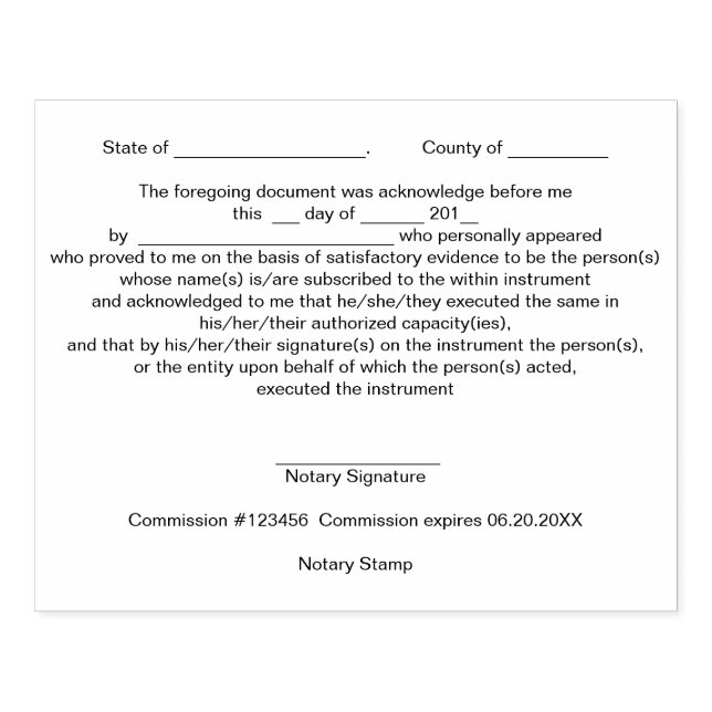 Caucho El notario moderno de reconocimiento público sello (Impresión)