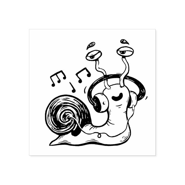 Caucho Escucho de caracoles, sello de arte musical de mad (Impresión)