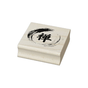 Caucho Espíritu ZEN Sello de arte de madera