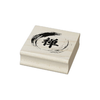 Caucho Espíritu ZEN Sello de arte de madera