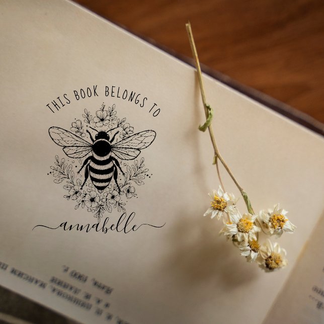 Caucho Este Libro Pertenece A | Sello de libro de monogra (Subido por el creador)