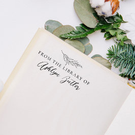 Caucho Eucalipto del sello de la biblioteca del libro