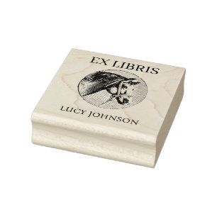 Caucho EX LIBRIS Sello de Goma para Exlibris   Personaliz