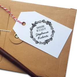 Caucho Fabricado a mano con amor Sello de goma redondo pe