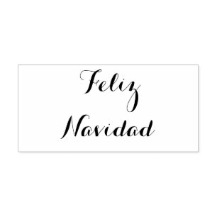 Caucho Feliz Navidad - sello de madera