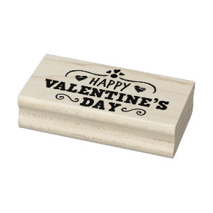 Caucho Feliz sello de goma de San Valentín