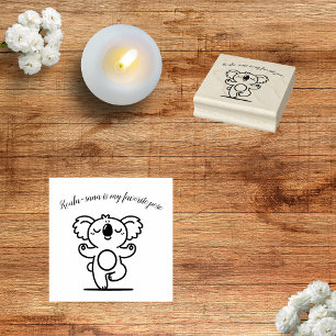 Caucho Feliz sello de Yoga Koala